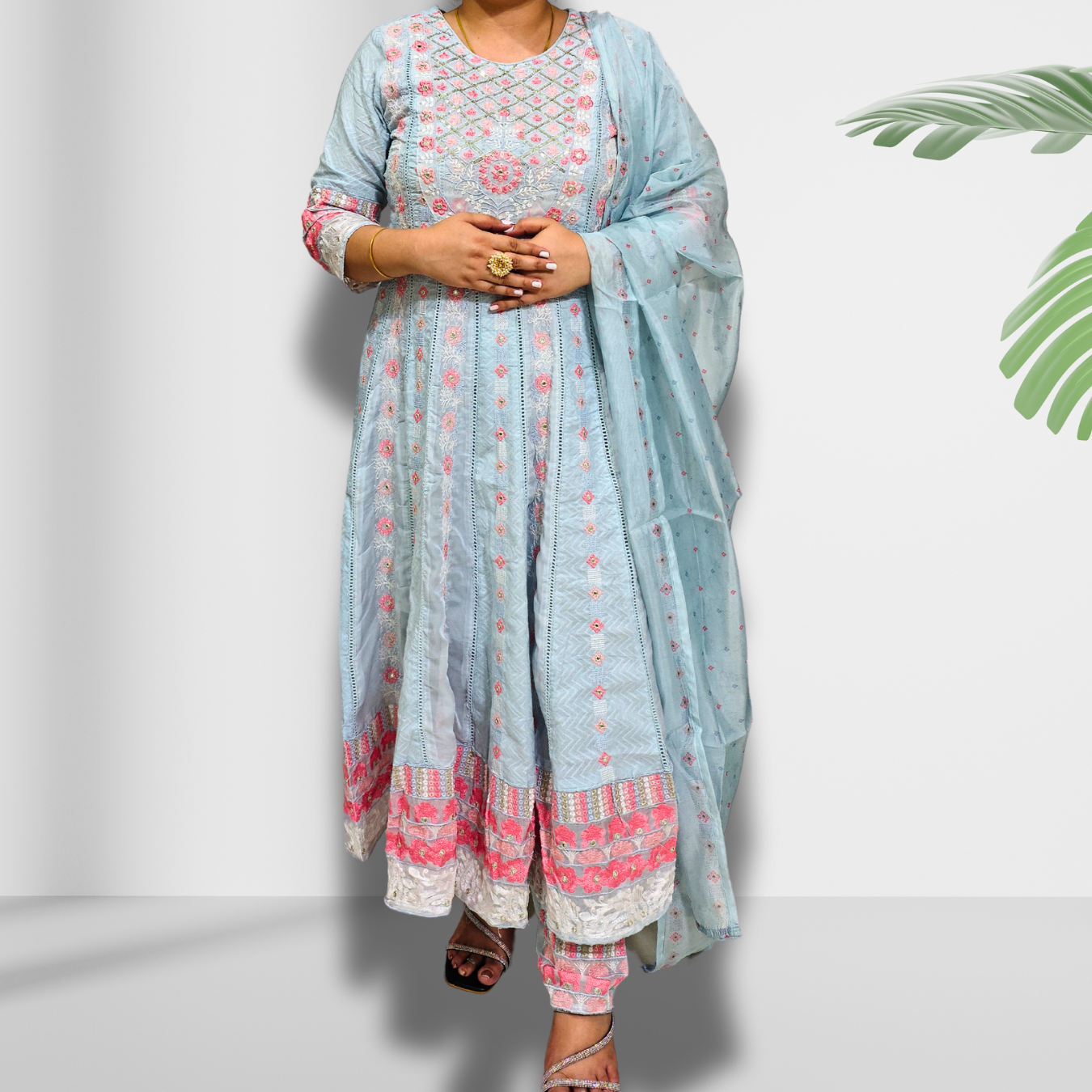 Pink Blush Anarkali - ऐतिहासिक | Aitihasik™