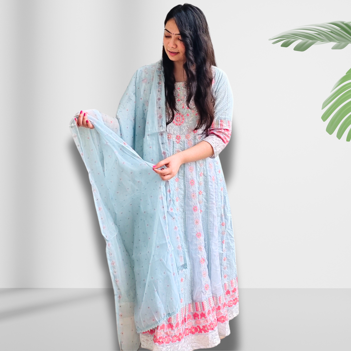 Pink Blush Anarkali - ऐतिहासिक | Aitihasik™