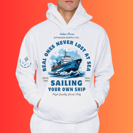 Premium Oversized Off-White Hoodie: Sailing