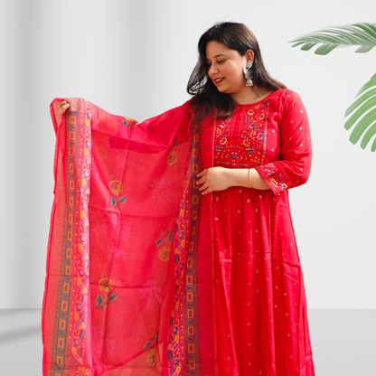 Sacred Red Anarkali