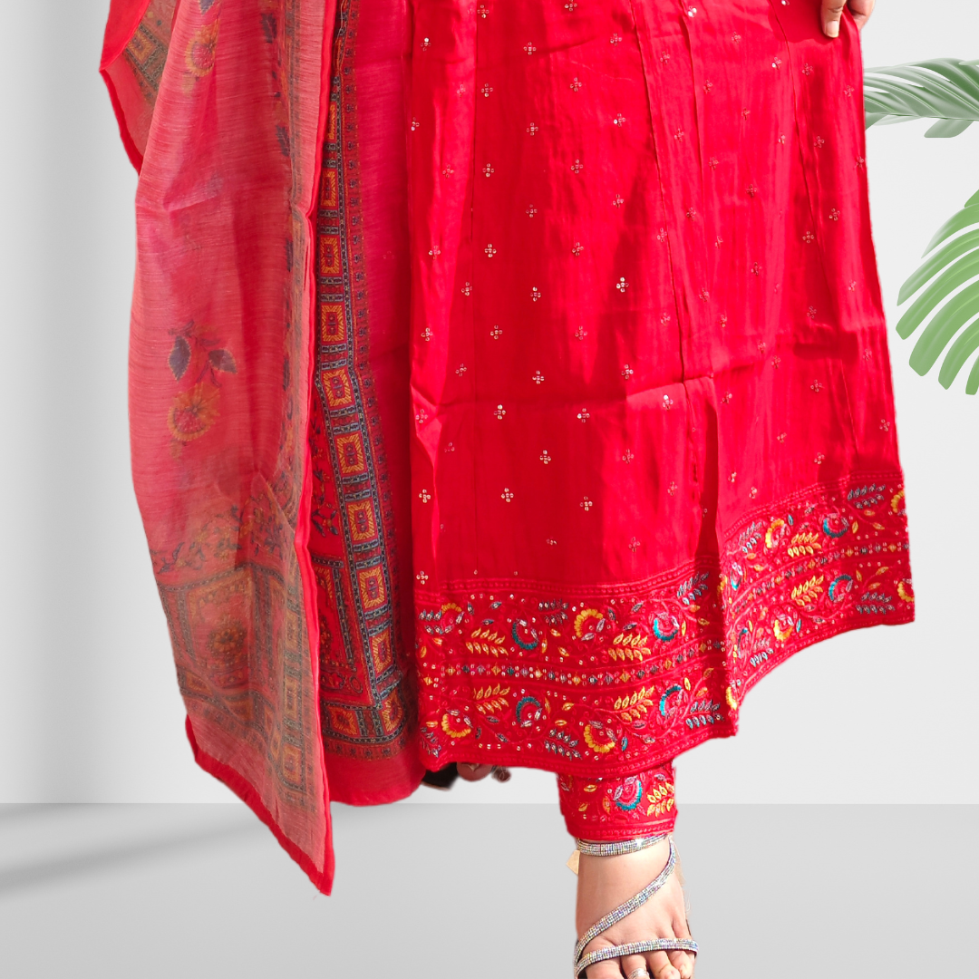 Sacred Red Anarkali